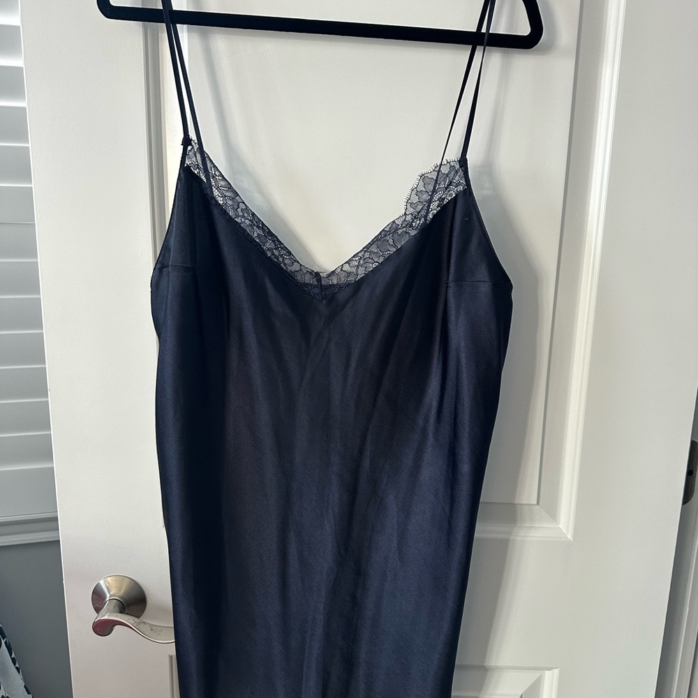Victoria's Secret Navy Blue Lace Chemise
